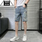 希杰狮王破洞牛仔短裤男士韩版潮流2023年夏季休闲七分中裤潮牌乞丐五分裤