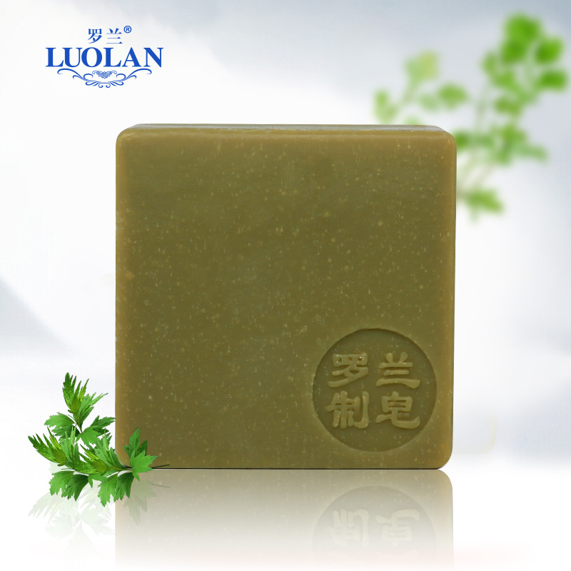 罗兰青艾叶温润手工皂g精油皂 纯洗脸皂 天然艾草植物沐浴皂