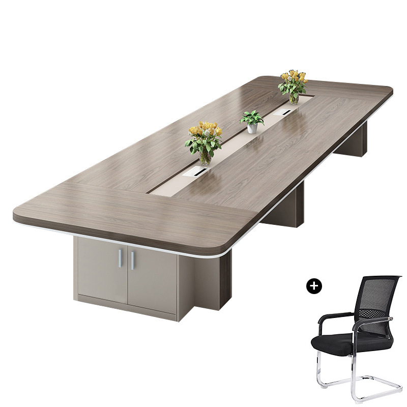 指臣会议台含10椅3000*1400*750mm套高清大图