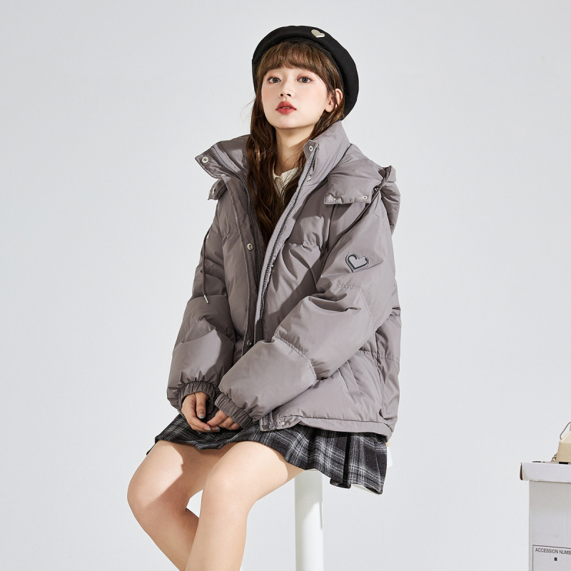 [2.5折价358元]唐狮冬新款羽绒服女设计感小众面包服短款韩系羽绒外套冬装