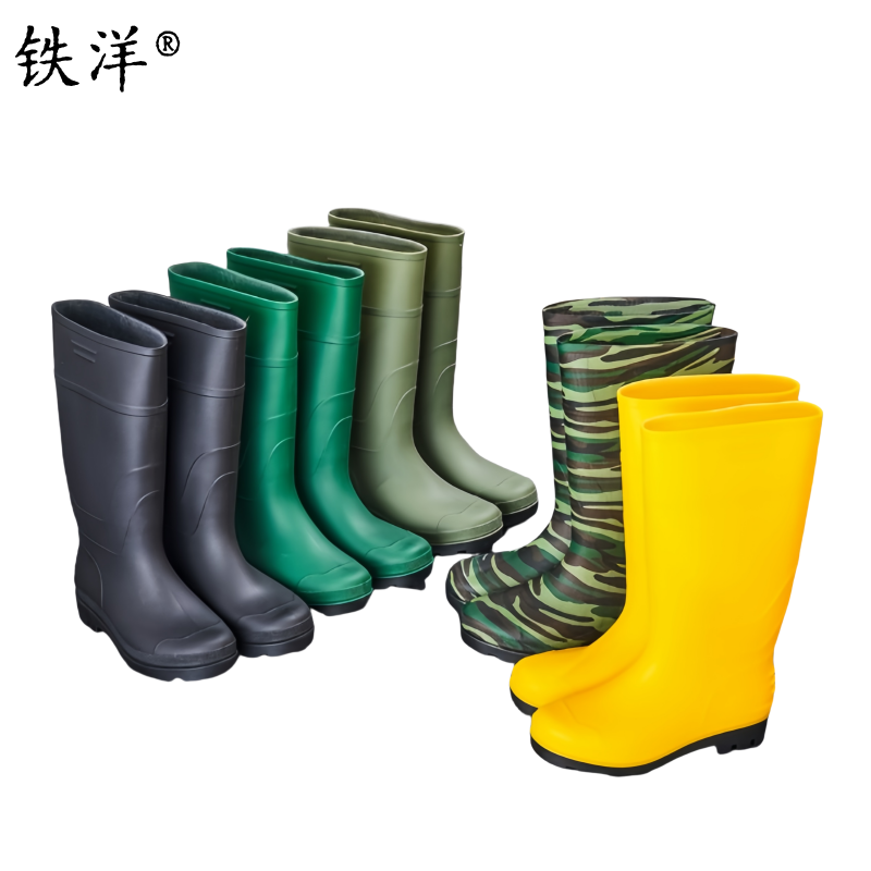 铁洋 多色高筒PVC防水雨靴 TY-YX009 双高清大图