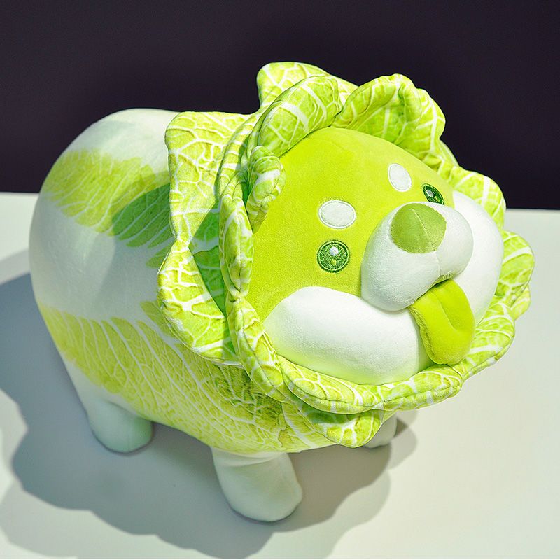 正版蔬菜精灵菜狗娃娃抱枕睡觉抱玩偶七夕礼物白菜狗公仔毛绒玩具