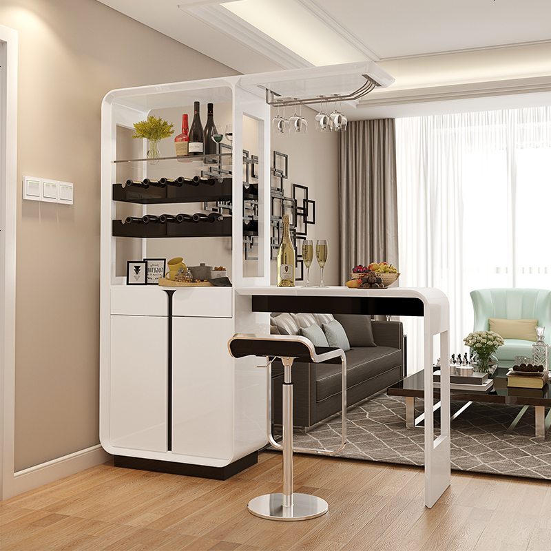 现代简约家用客厅烤漆吧台酒柜屏风间厅柜屏风玄关隔断柜靠墙吧台