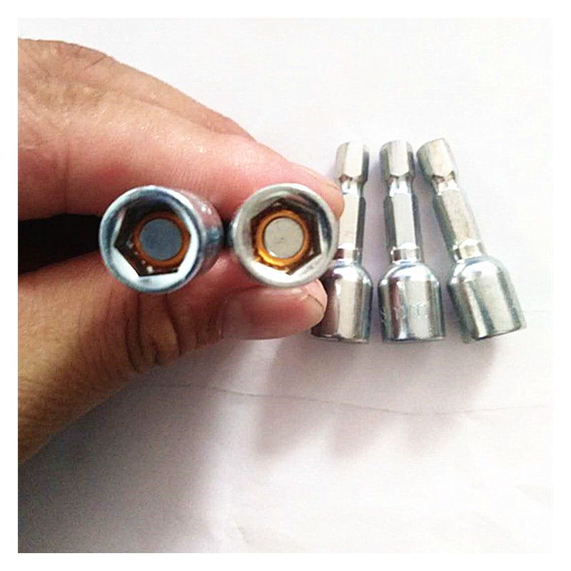 m8外六角钻尾螺丝套筒强磁套头自攻丝带磁批头48m55m63