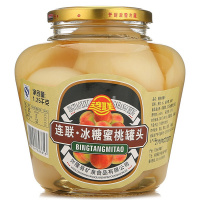 连联冰糖蜜桃罐头1.25kg 蜜桃罐头 水果罐头 开盖即食