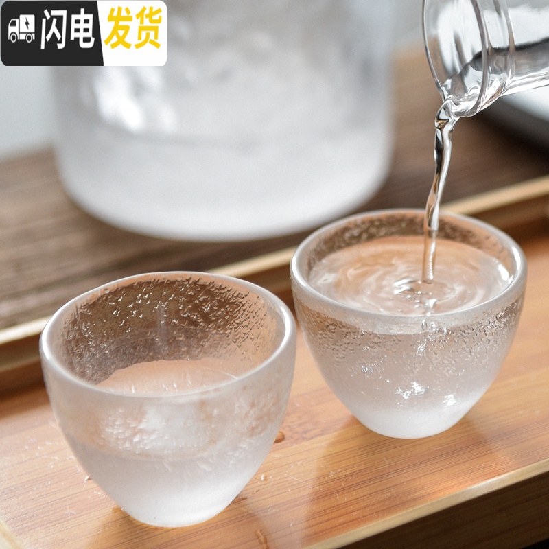三维工匠云雾玻璃小酒杯白酒杯酒壶酒盅小号50一两一口杯烈酒套装家用 云雾温酒器[1个装]高清大图