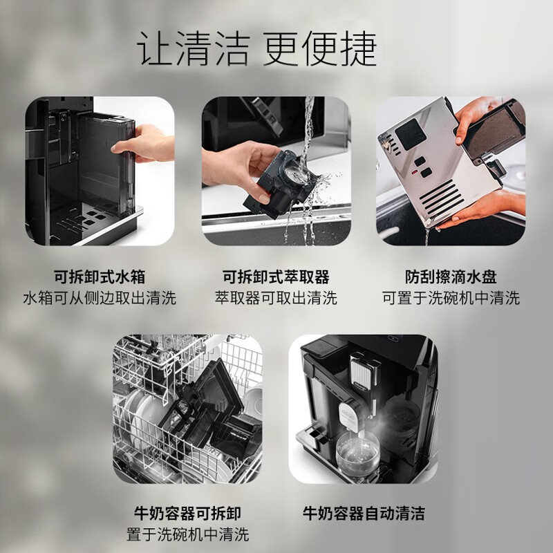 德龙(Delonghi)咖啡机家用全自动咖啡机意式智能联网双豆仓设计原装进口EPAM960.75.GLM高清大图
