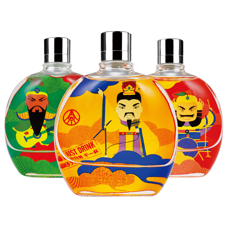 五粮液 干一杯好兄弟彩瓶52度118ml*3瓶礼盒装浓香型白酒