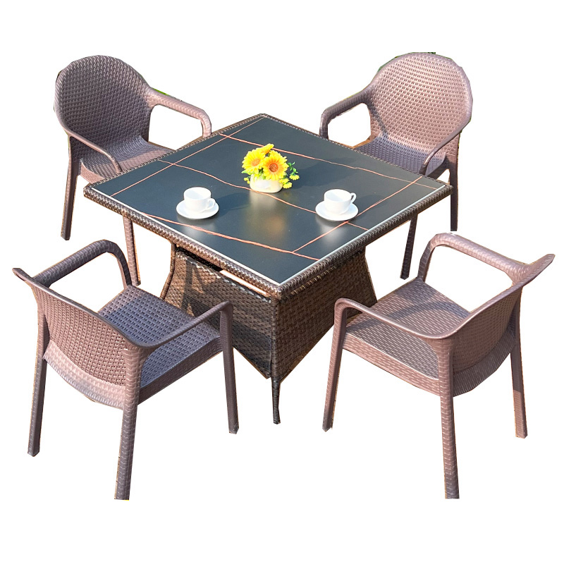 烁恒 户外桌 4椅+方桌 套高清大图