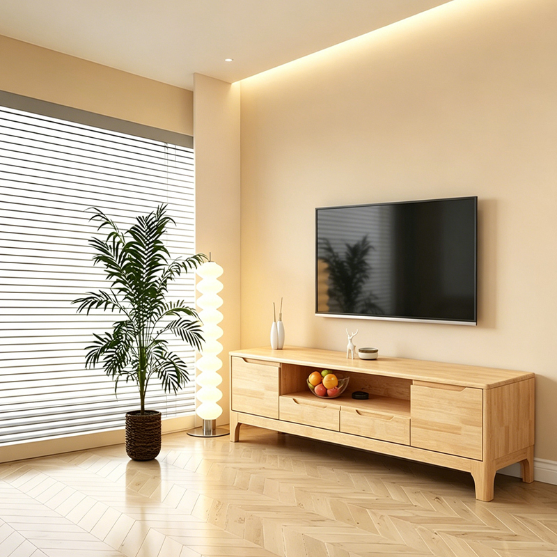 江莱 全实木电视剧茶几储物矮柜/胡桃色/ZFCJ12/180*40*48cm/张高清大图