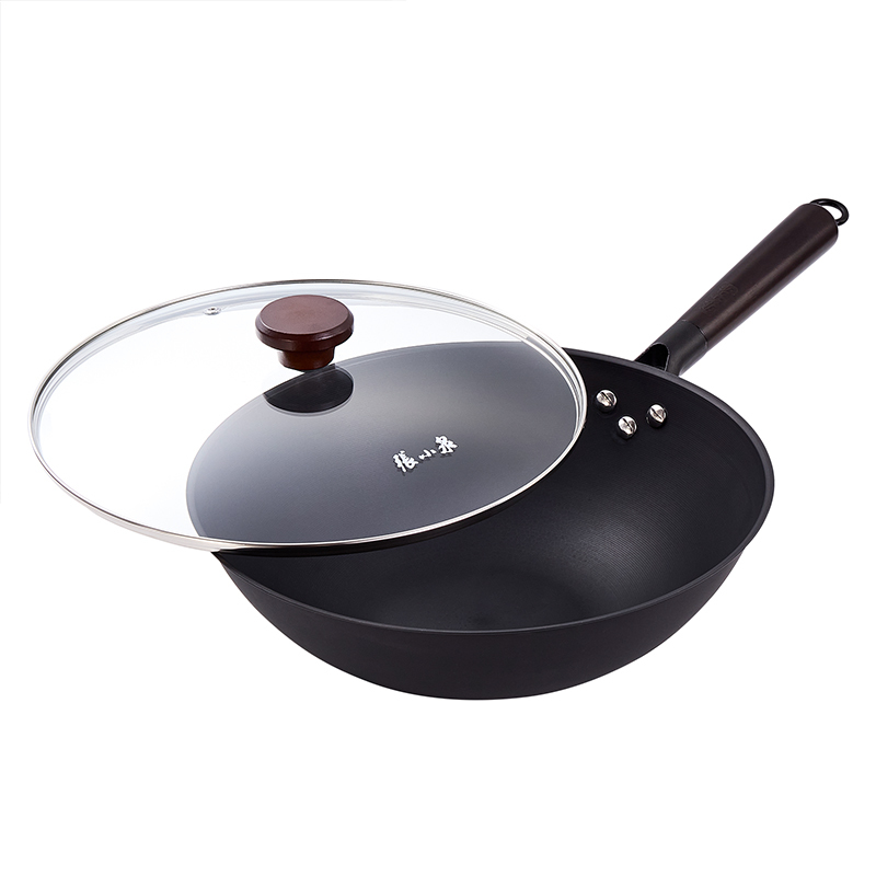 张小泉满庭芳精铁炒锅C33470100 优质精铁 真铁锅 0涂层 不易粘锅 32cm!高清大图