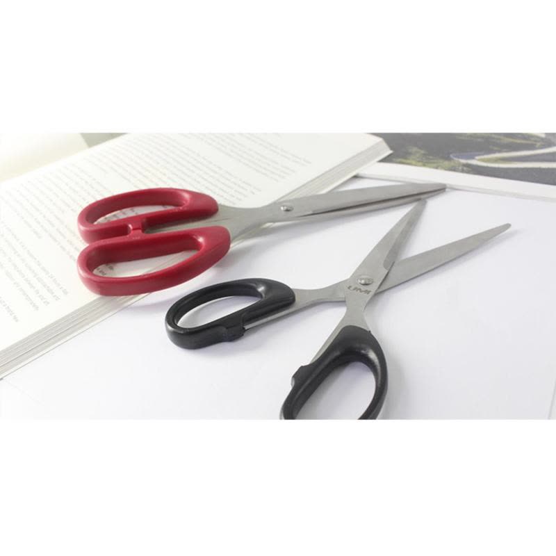 悠米 经典办公剪刀 中号 B01002D 黑 180mm 2把装图片