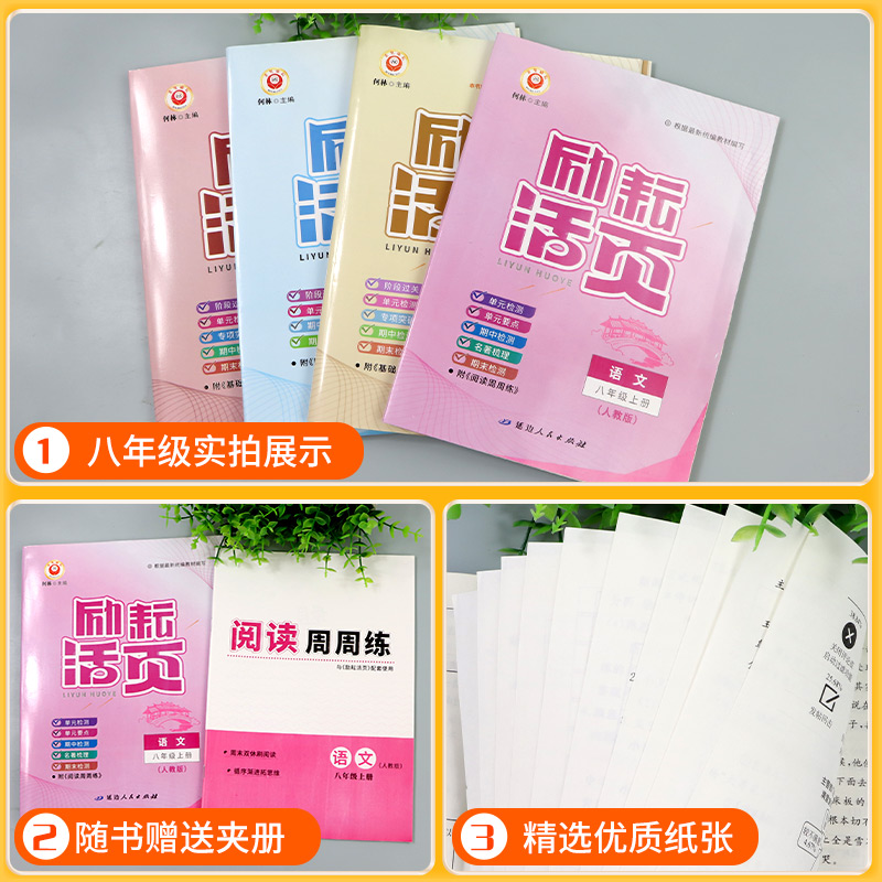 英语 外研版 八年级上 [正版]励耘活页八年级上册下册语文数学英语科学道德与法治中国历史人文地理人教版浙教版 初二同步练高清大图