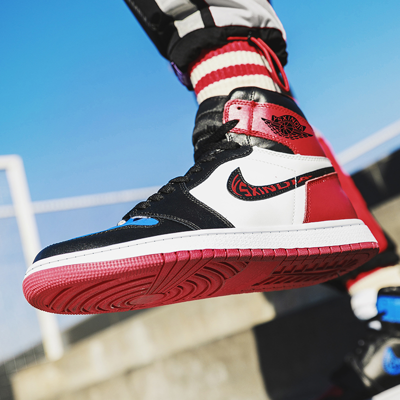 aj1板鞋篮球鞋男牛皮芝加哥黑脚趾鸳鸯配色运动休闲鞋男士高帮板鞋