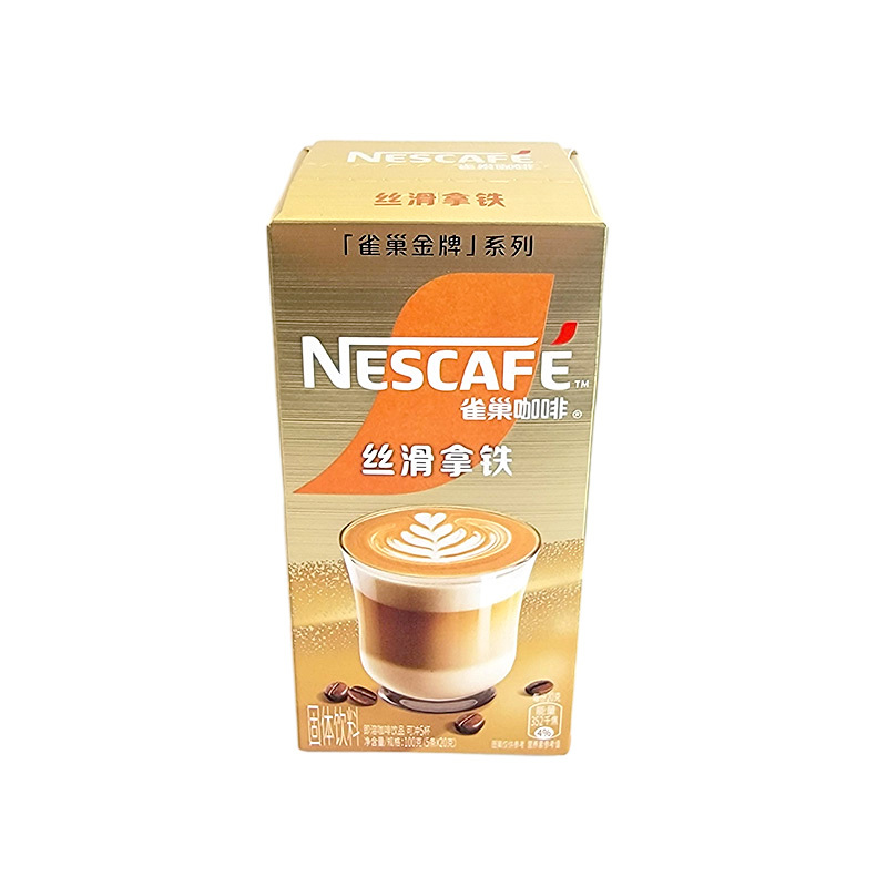 雀巢金牌速溶咖啡卡布奇诺丝滑拿铁摩卡臻享白咖啡5条盒装高清大图