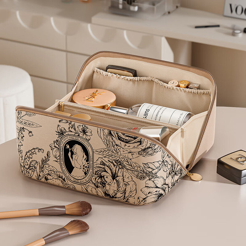 化妆包女2024新款高端便携大容量手提收纳包化妆品高清大图