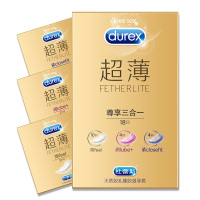 杜蕾斯(Durex) 避孕套 超薄12只装送随机6只共18只装 超薄款安全套套 男用成人情趣计生用品byt