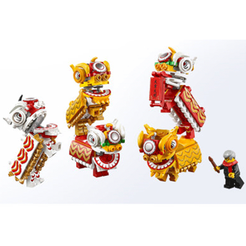 乐高中国风舞狮80104新年款玩具高清大图
