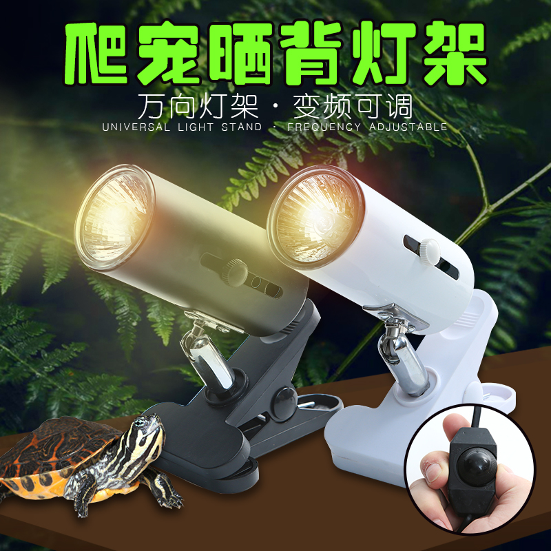 小乌龟晒背灯补钙三合一加热取暖全光谱太阳灯泡爬宠龟用背照灯架高清大图