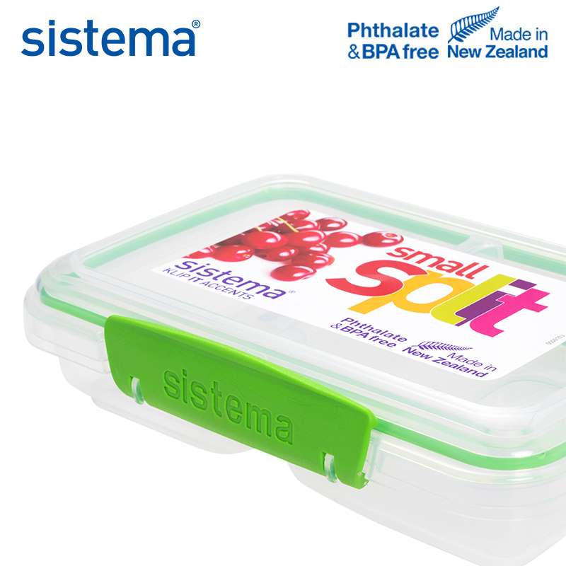 新西兰Sistema 保鲜盒 61517 350ml小号分隔型进口食品材质午餐饭盒水果零食存储盒