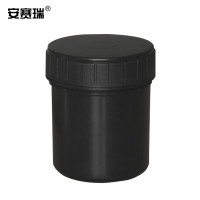 安赛瑞 广口塑料瓶（150ML） 螺旋罐分装瓶直桶涂料油墨罐塑料储藏包装罐 黑色500021