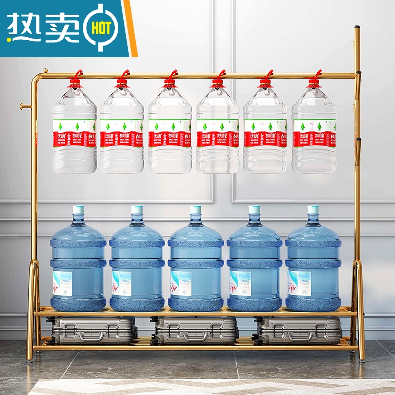 敬平简易衣帽架晾衣架落地室内晒挂衣服架子房间挂衣架家用卧室收纳架 简约黑100*37*158cm[单层置物架]高清大图