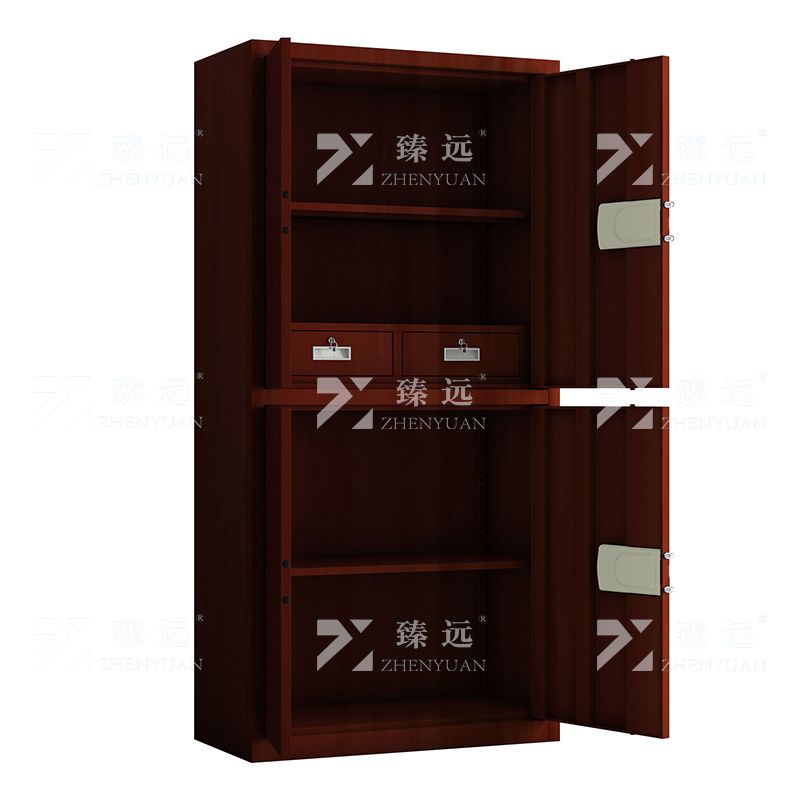 臻远 ZYJJ-80053 保密柜 红木纹通双节指纹锁 长900*宽420*高1850 单位:1台高清大图