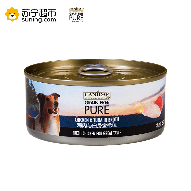 卡比狗罐头美国进口鸡肉与蔬菜犬主食罐头156g天然无谷犬湿粮狗零食拌粮
