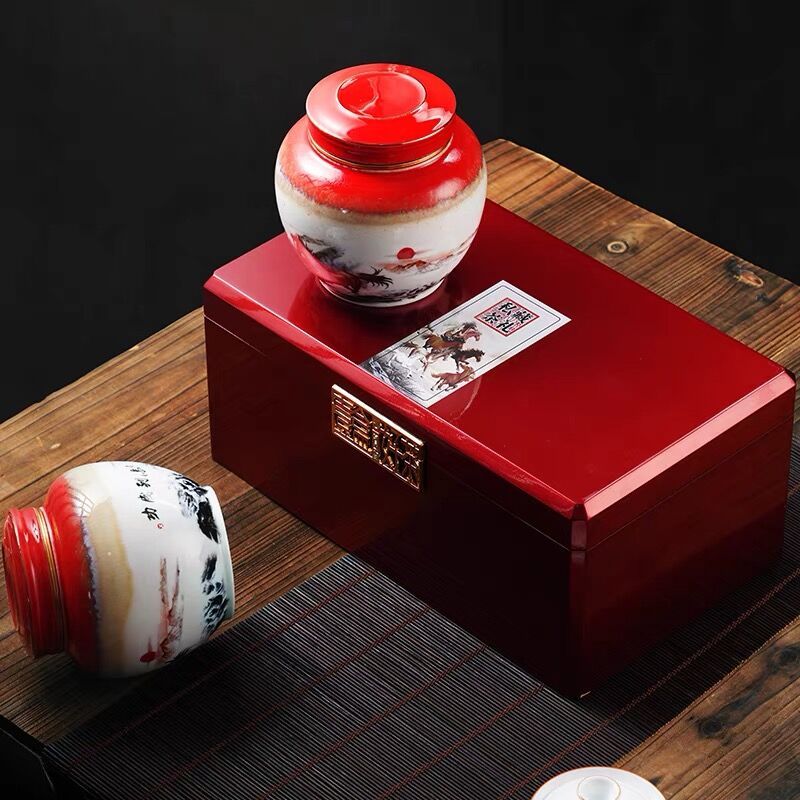 特级金骏眉茶叶高档实木礼盒装蜜香红茶正宗陶瓷罐装500g送礼长辈