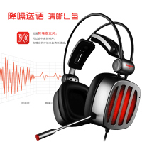 西伯利亚 S21 pro 游戏耳机头戴式 电脑耳机带麦 吃鸡耳机 电竞耳麦 灰色 7.1声道 USB接口