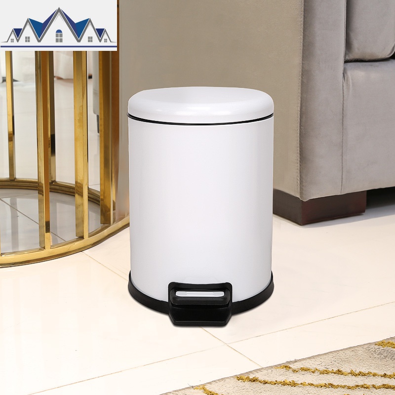 不锈钢垃圾桶北欧脚踏式脚踩带盖大号家用客厅简约厨房卫生间创意 三维工匠高清大图