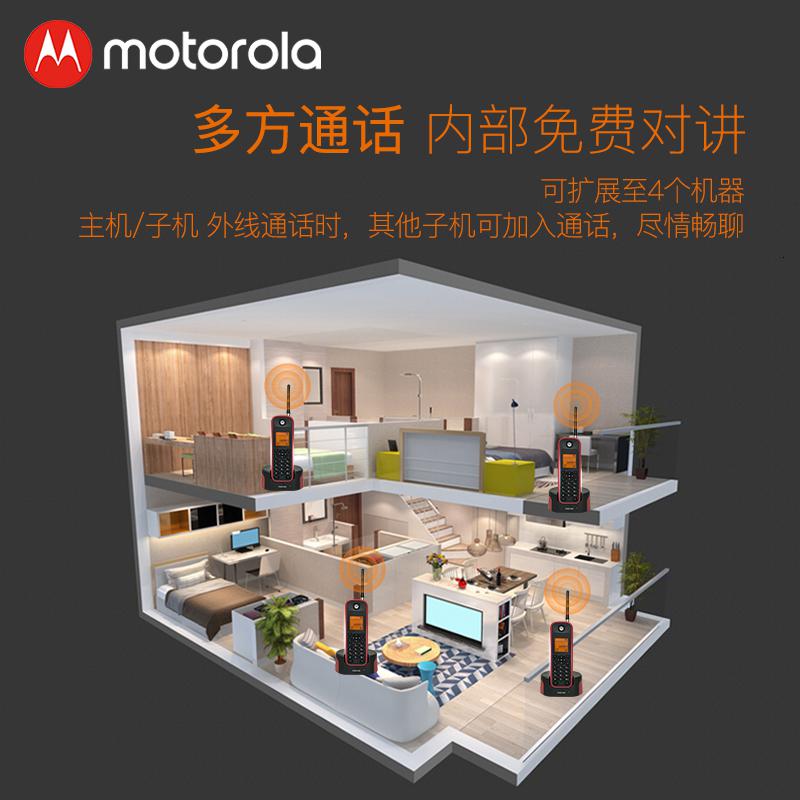 摩托罗拉(Motorola) O201C 单主机 数字无绳 电话机 (计价单位:台) 黑色高清大图