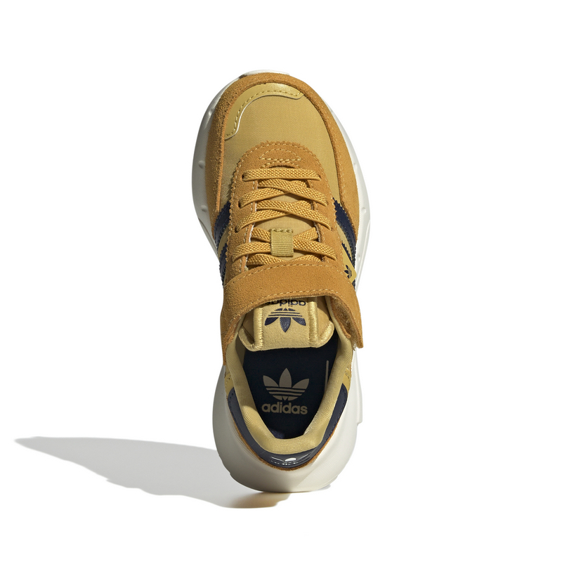 儿童adidasoriginalsretropyf2舒适运动防滑耐磨低帮儿童跑步鞋棕色id