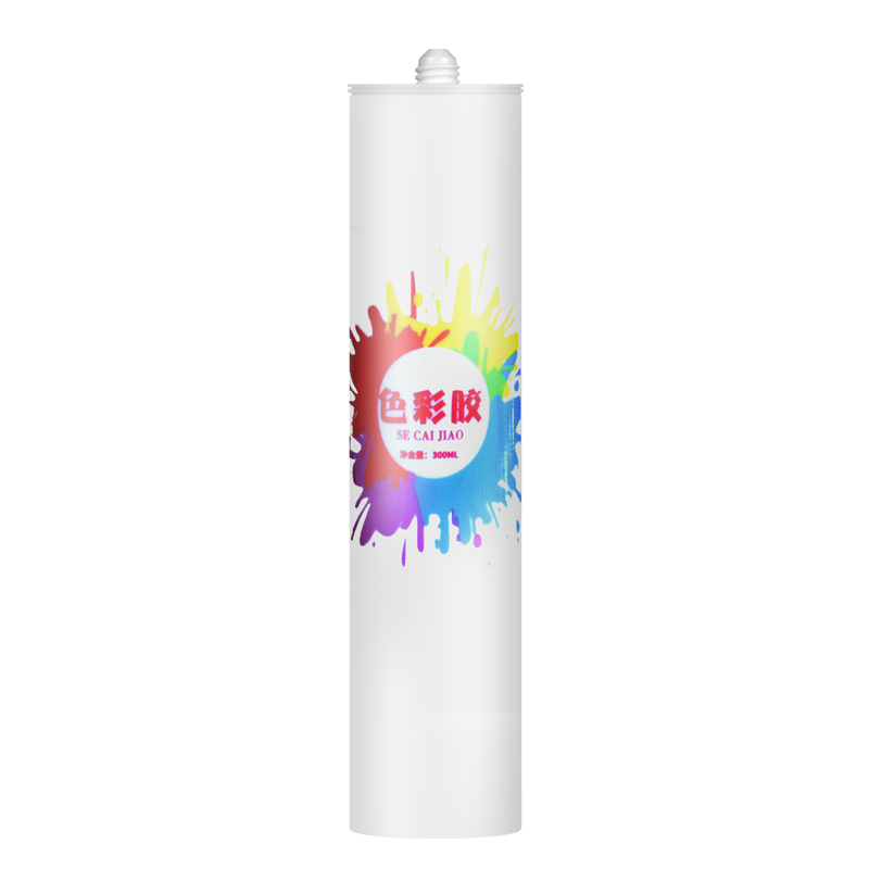 彩色玻璃胶调色中性耐候密封胶美缝防水防霉硅胶枣红收边胶美容胶