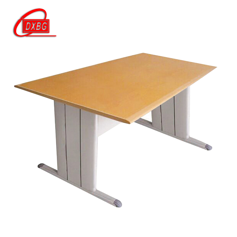 DXBG图书室阅览桌工作桌2000*1000mm橘黄色台面(不含椅)[工厂现做 7天内发货]高清大图