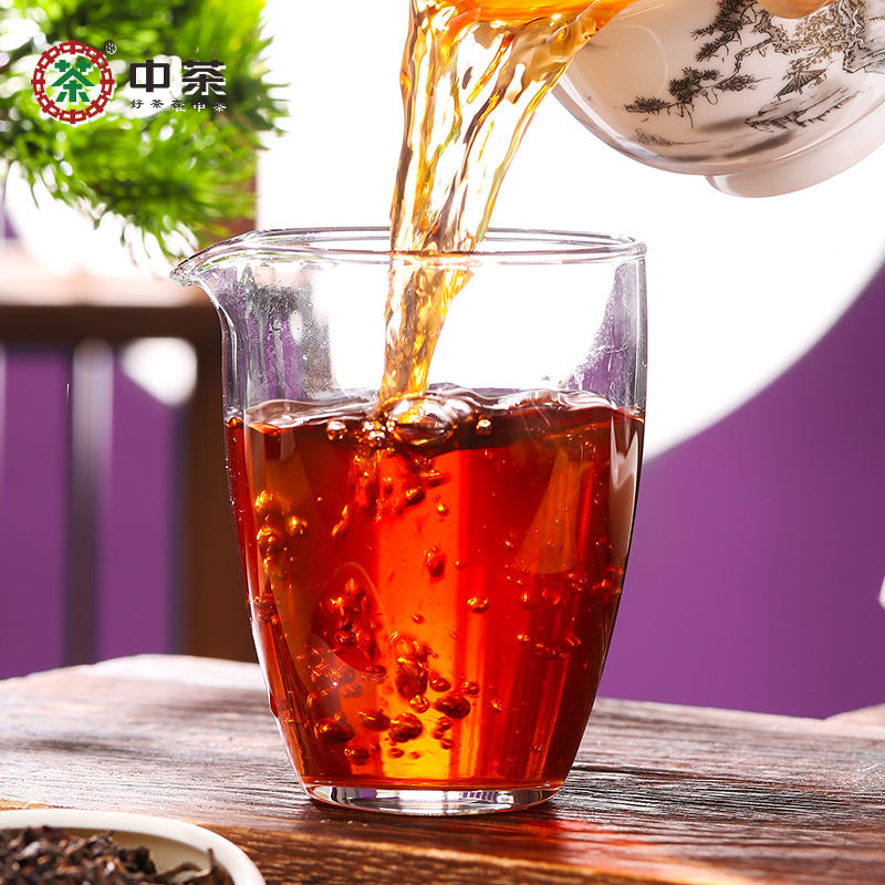 中茶陈年普洱茶散茶7年熟普400g配手提袋 1308云南布朗普洱茶叶中华老字号