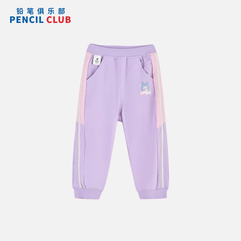 [1件3折]铅笔俱乐部童装秋新款女小童长裤儿童针织运动裤宝宝休闲裤子图片