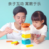若态若小贝叠叠高 1-2-3-4-5-6岁儿童实木积木叠叠乐层层叠亲子小孩游戏男孩女孩益智婴幼玩具 JM01梵高色