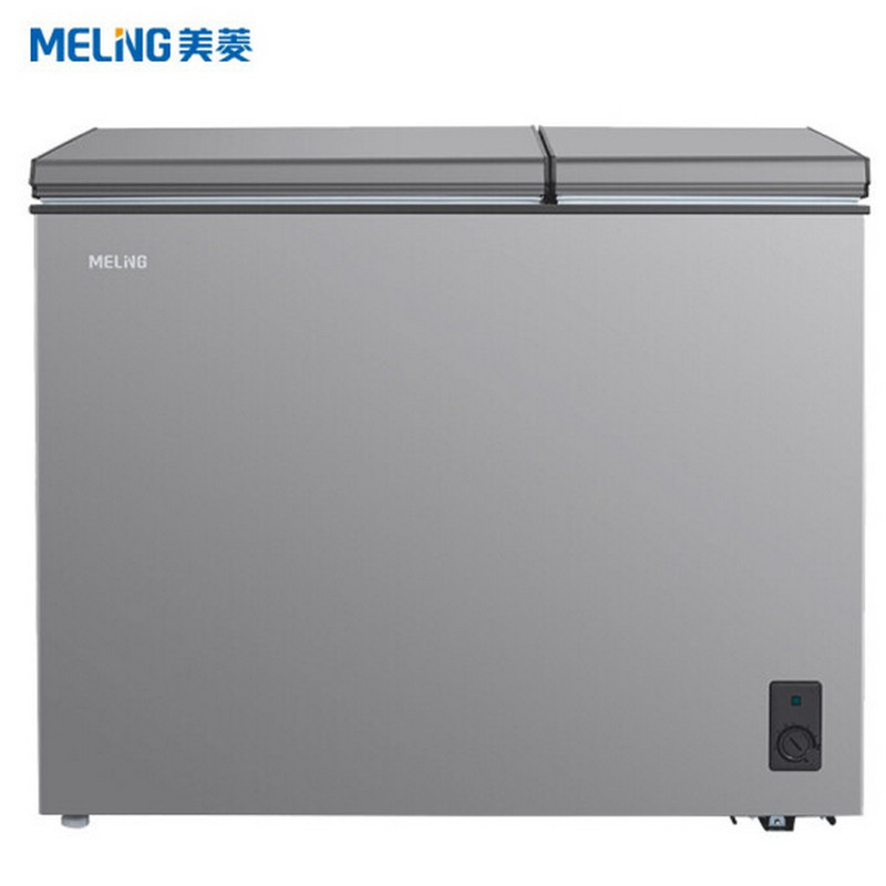 美菱meling221升家用商用冰柜双箱双温冷柜bcd221dt视频