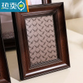 敬平美式复古6 7 8寸10寸16寸证书框挂墙相框定制摆台照片加框相册架 胡桃色 5寸【内径8.9*12.7cm】