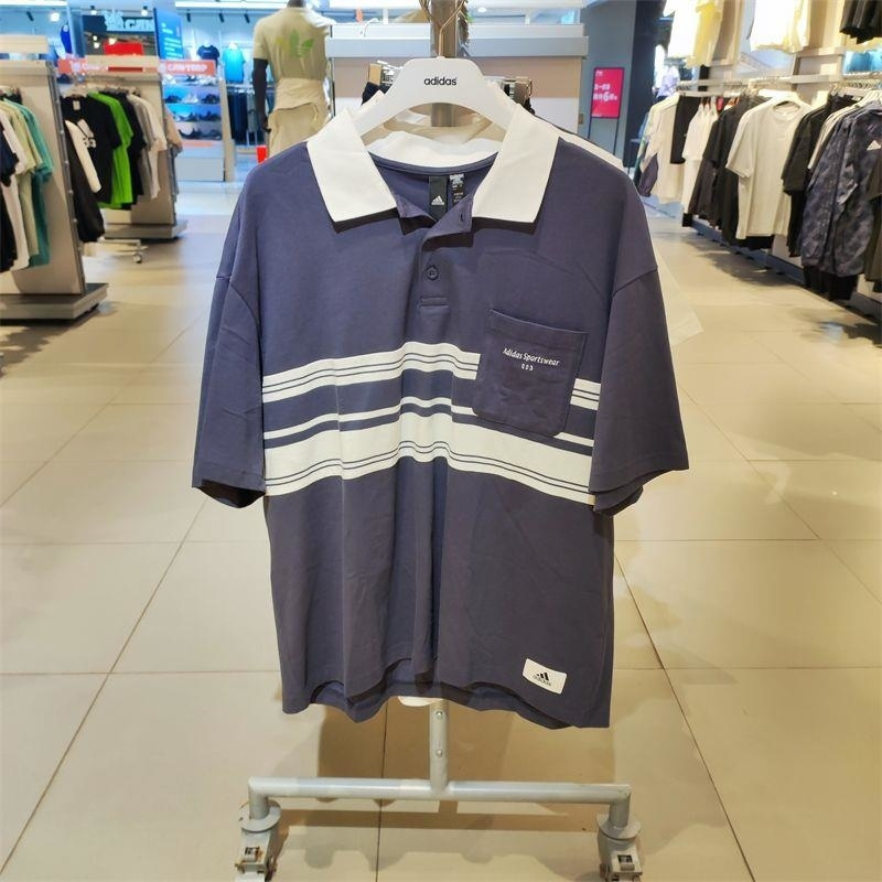 adidas/阿迪达斯男装运动休闲POLO衫翻领透气学院风T恤 IS4945 C