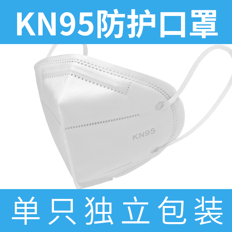 KN95防护口罩10只装高效过滤防飞沫防尘防雾霾透气