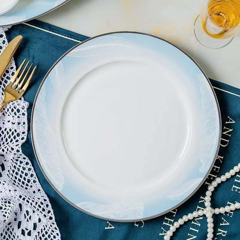 企业定制唐惠白玉丹青16头骨瓷餐具套装th6216