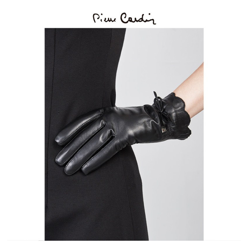 皮尔卡丹(pierre cardin) 834291049 触屏A(厚绒里)女士 绵羊皮 M-XL号手套(计价单位：双）