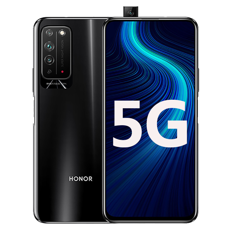 [二手8成新]荣耀X10 探速黑 6GB+128GB 全网通安卓手机 6.63英寸屏麒麟820双卡拍照娱乐备用5G手机高清大图