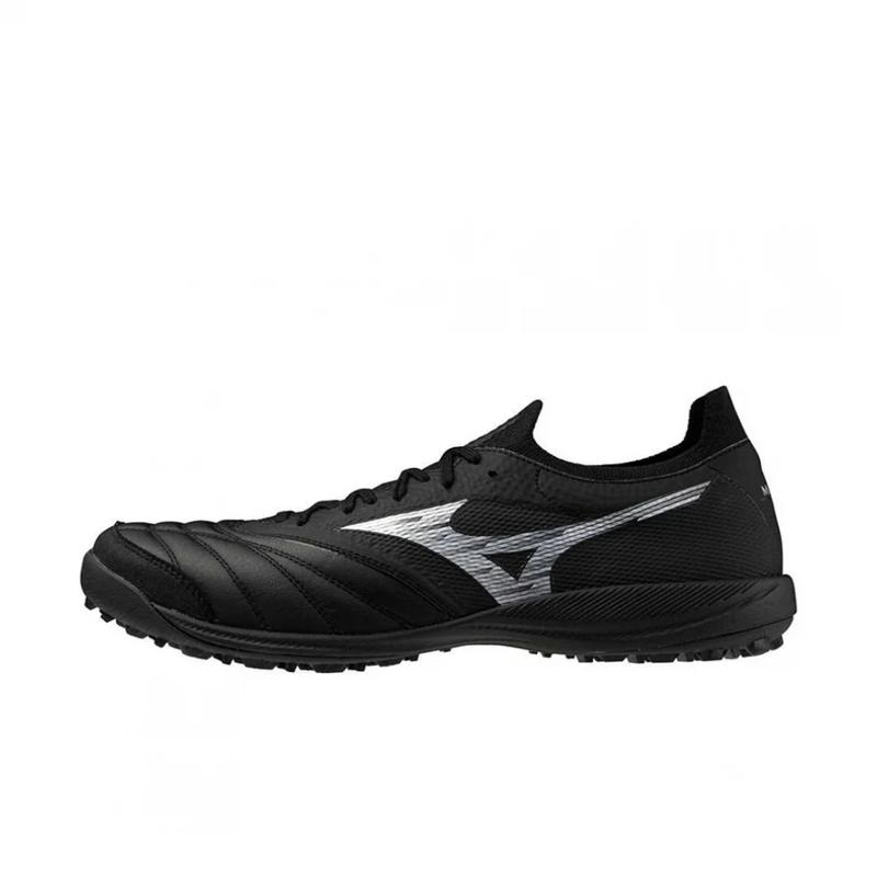 美津浓(Mizuno)综合训练鞋男足室内健身鞋轻量缓震透气耐磨人造革 Black_×_Silver 40