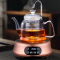 加厚煮茶壶玻璃白茶专用自动上水电陶炉黄金蛋烧水壶套装家用蒸汽煮茶器 双用壶D款+抽水金色腰型电陶炉+4杯