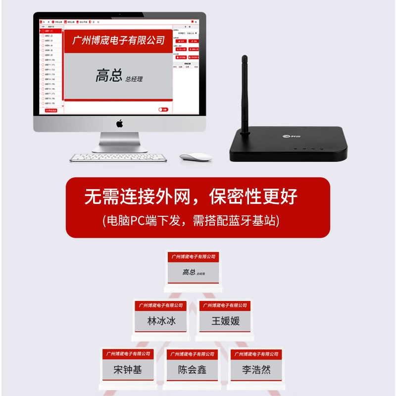 科密(Comet)ZPR-01蓝牙基站 无线电子墨水屏 智能桌牌展厅会议牌 彩色双屏桌位牌电子名牌