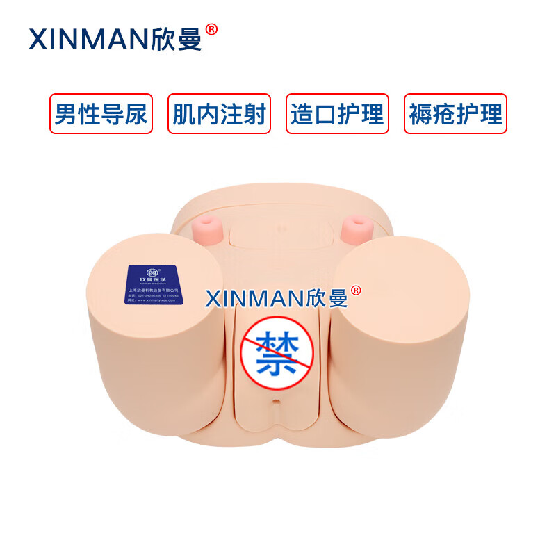 欣曼科教 高级男性导尿操作训练模型 导尿练习模拟人XM-H10高清大图
