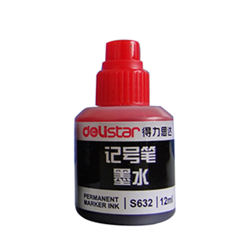 得力(deli) 可加墨水记号笔/物流大头笔/签到笔 S632记号笔墨水(黑)(10瓶价)
